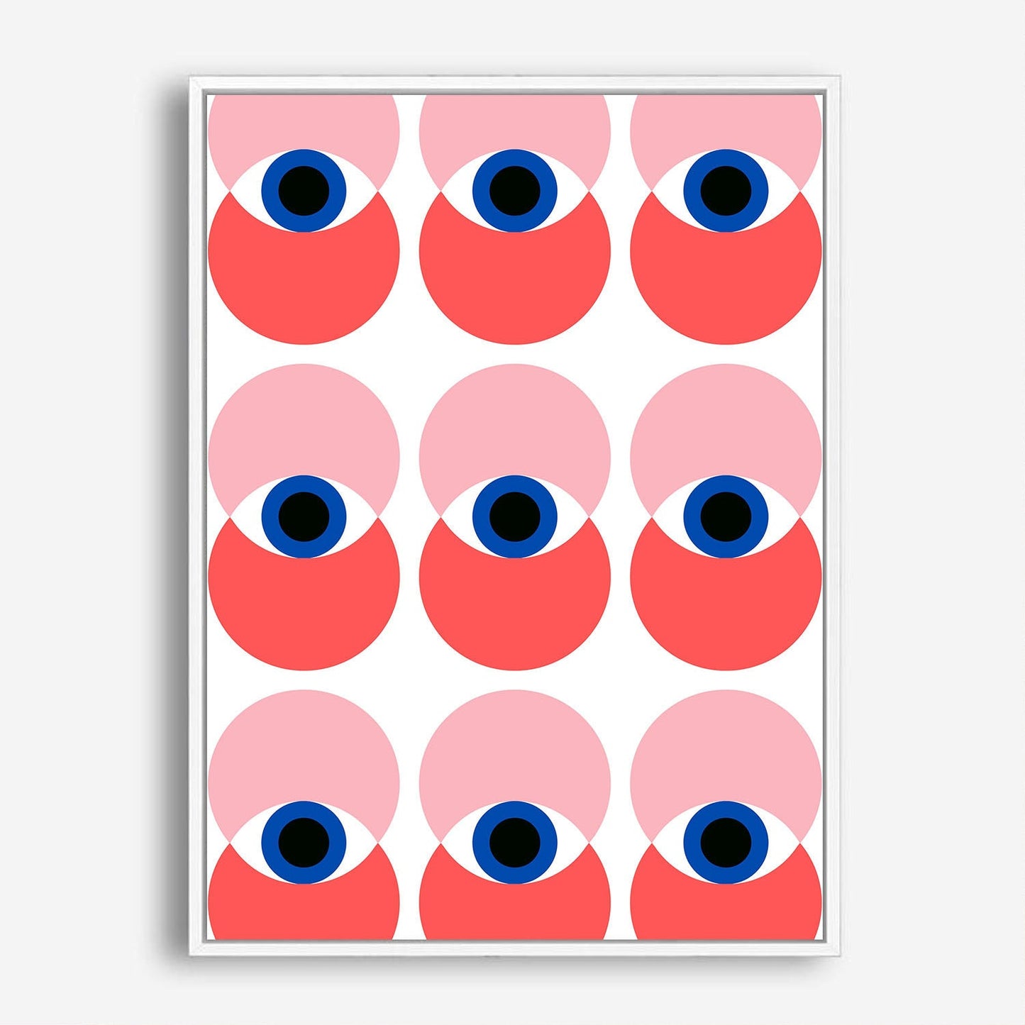 Wes Co Gallery Poster Bauhaus Geometric Eyes 8 x 10" Home Goods - Pop Art Border or edge to edge Art Print