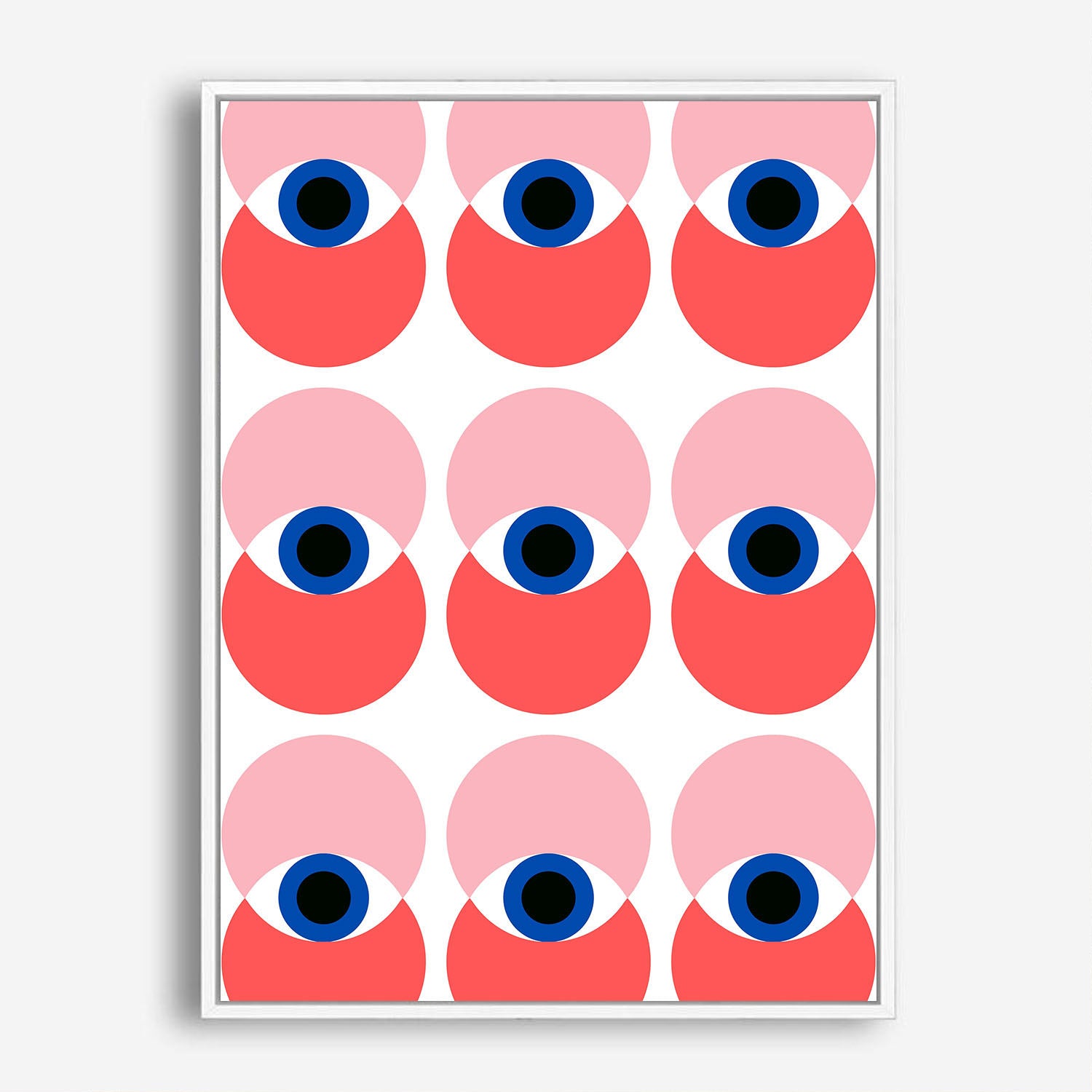 Wes Co Gallery Poster Bauhaus Geometric Eyes 8 x 10" Home Goods - Pop Art Border or edge to edge Art Print