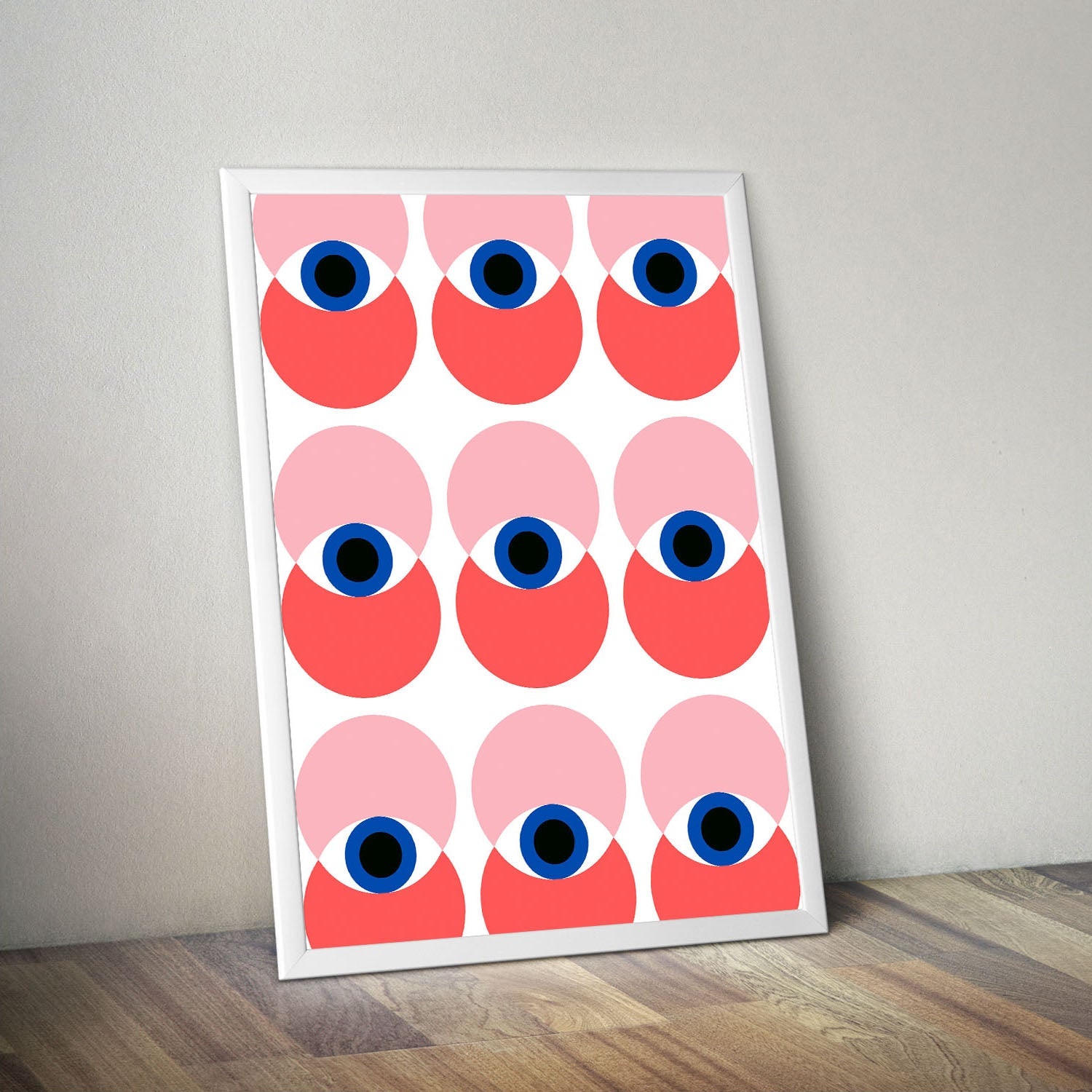 Wes Co Gallery Poster Bauhaus Geometric Eyes 11 x 17" Home Goods - Pop Art Border or edge to edge Art Print