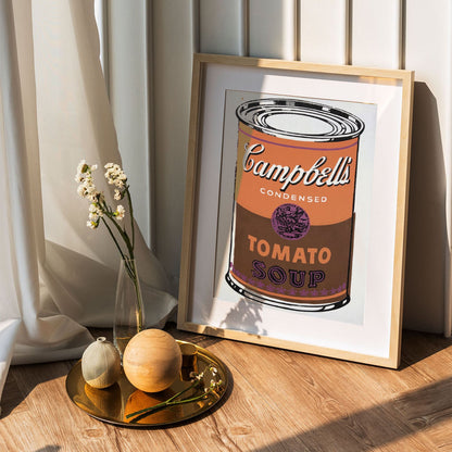 Wes Co Gallery Poster Colored Campbells Soup Can 5 x 7" Home Goods - Pop Art Border or edge to edge Art Print