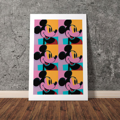 Wes Co Gallery Poster Mickey Mouse Pop 8 x 10" Home Goods - Pop Art Border or edge to edge Art Print