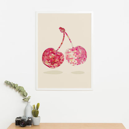 Wes Co Gallery Poster Disco Cherry 11 x 17" Home Goods - Preppy Border or edge to edge Art Print