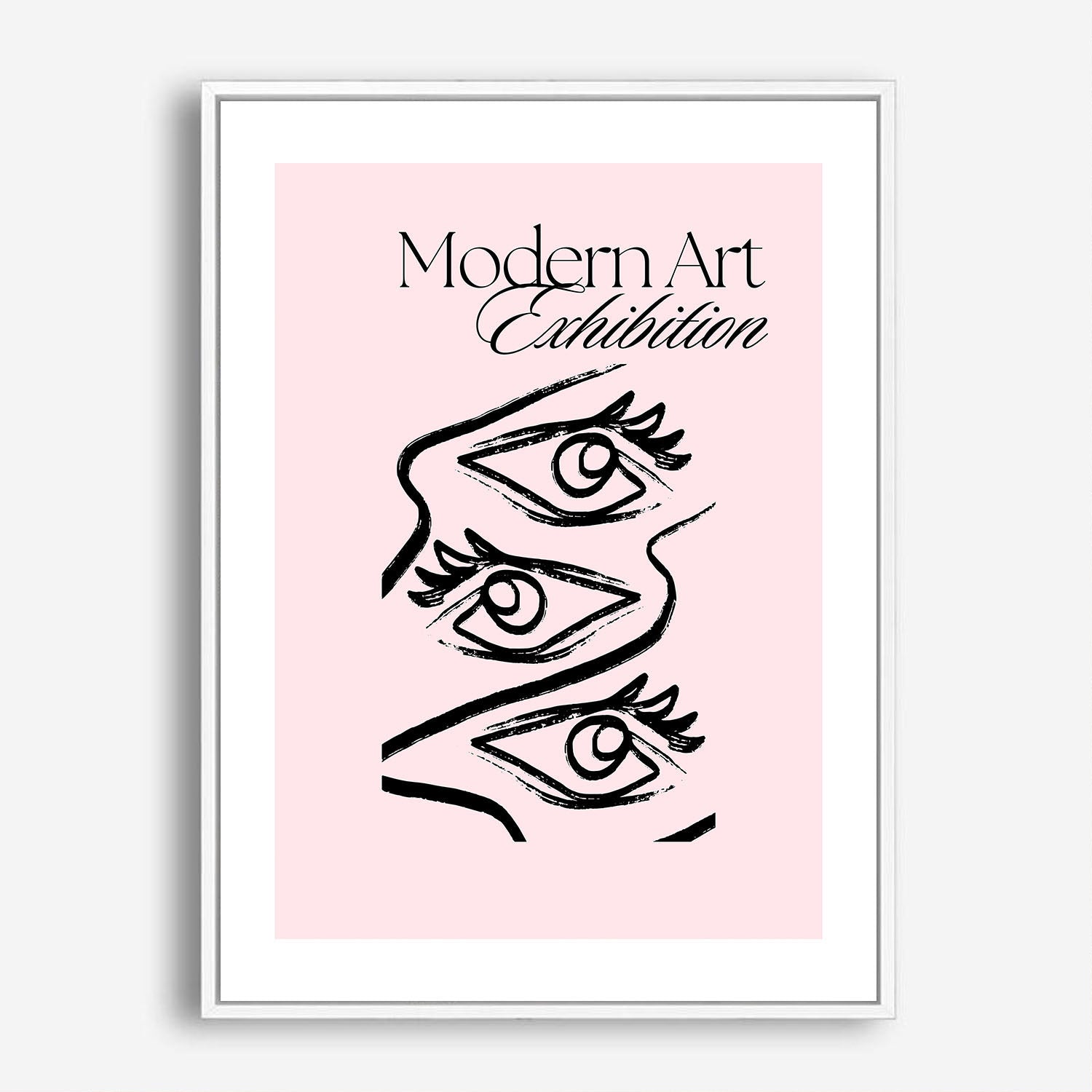 Wes Co Gallery Poster Modern Eyes Exhibition 5 x 7" Home Goods - Preppy Border or edge to edge Art Print