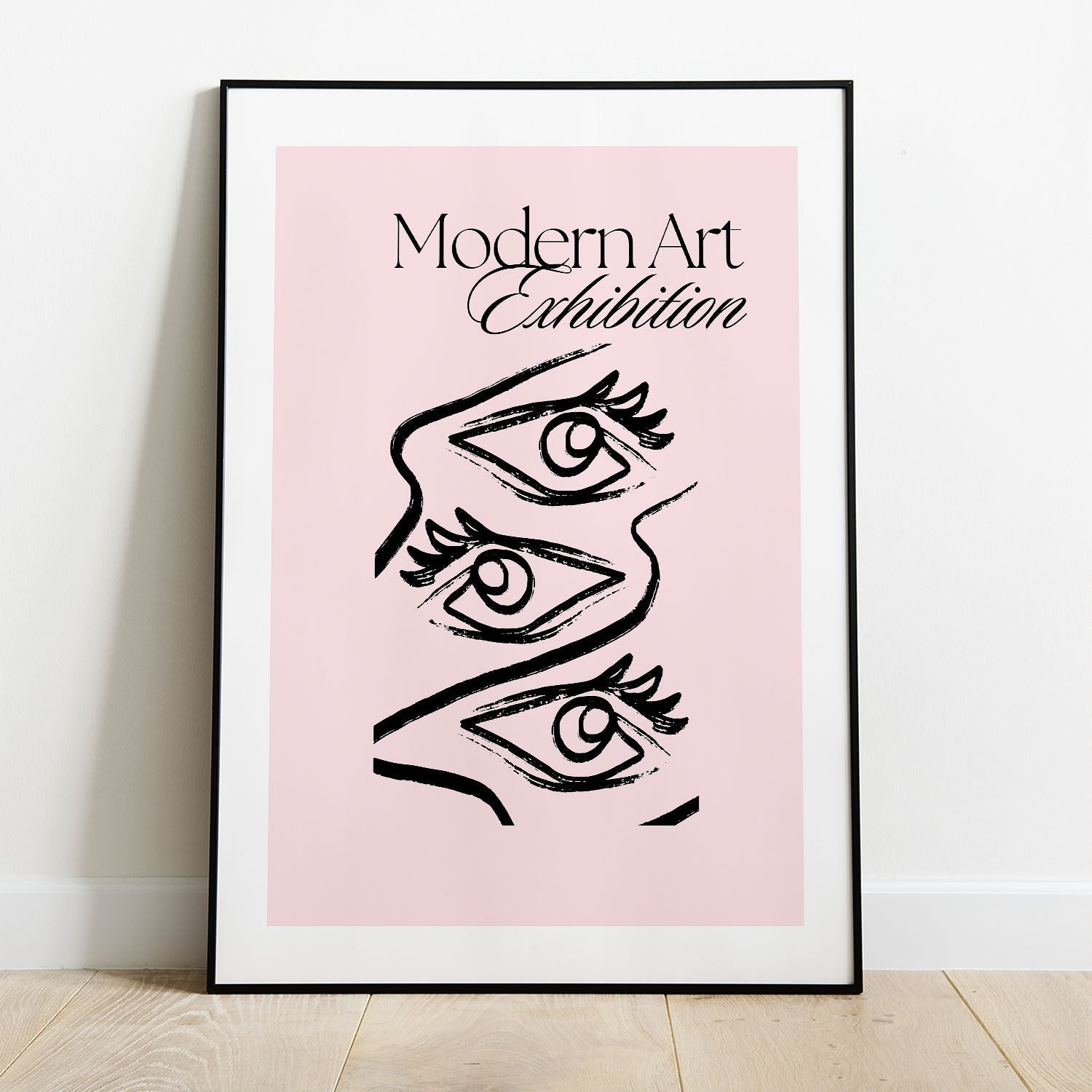 Wes Co Gallery Poster Modern Eyes Exhibition 5 x 7" Home Goods - Preppy Border or edge to edge Art Print