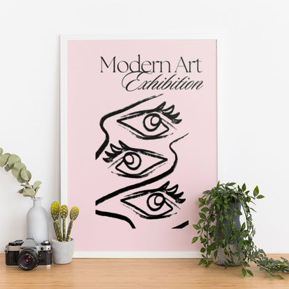 Wes Co Gallery Poster Modern Eyes Exhibition 11 x 17" Home Goods - Preppy Border or edge to edge Art Print