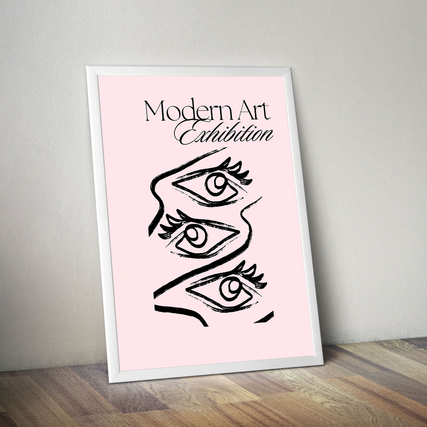 Wes Co Gallery Poster Modern Eyes Exhibition 11 x 17" Home Goods - Preppy Border or edge to edge Art Print