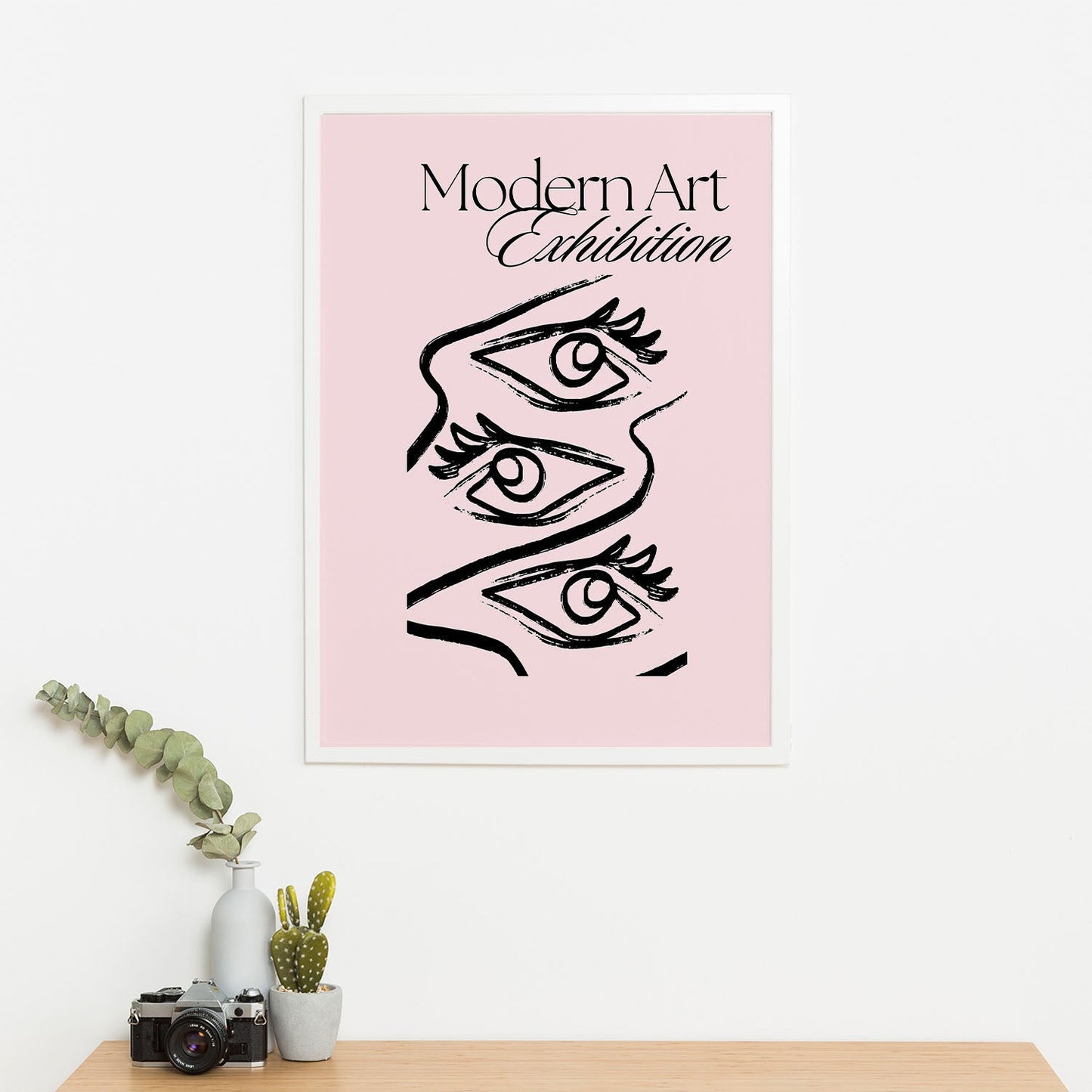 Wes Co Gallery Poster Modern Eyes Exhibition 11 x 17" Home Goods - Preppy Border or edge to edge Art Print