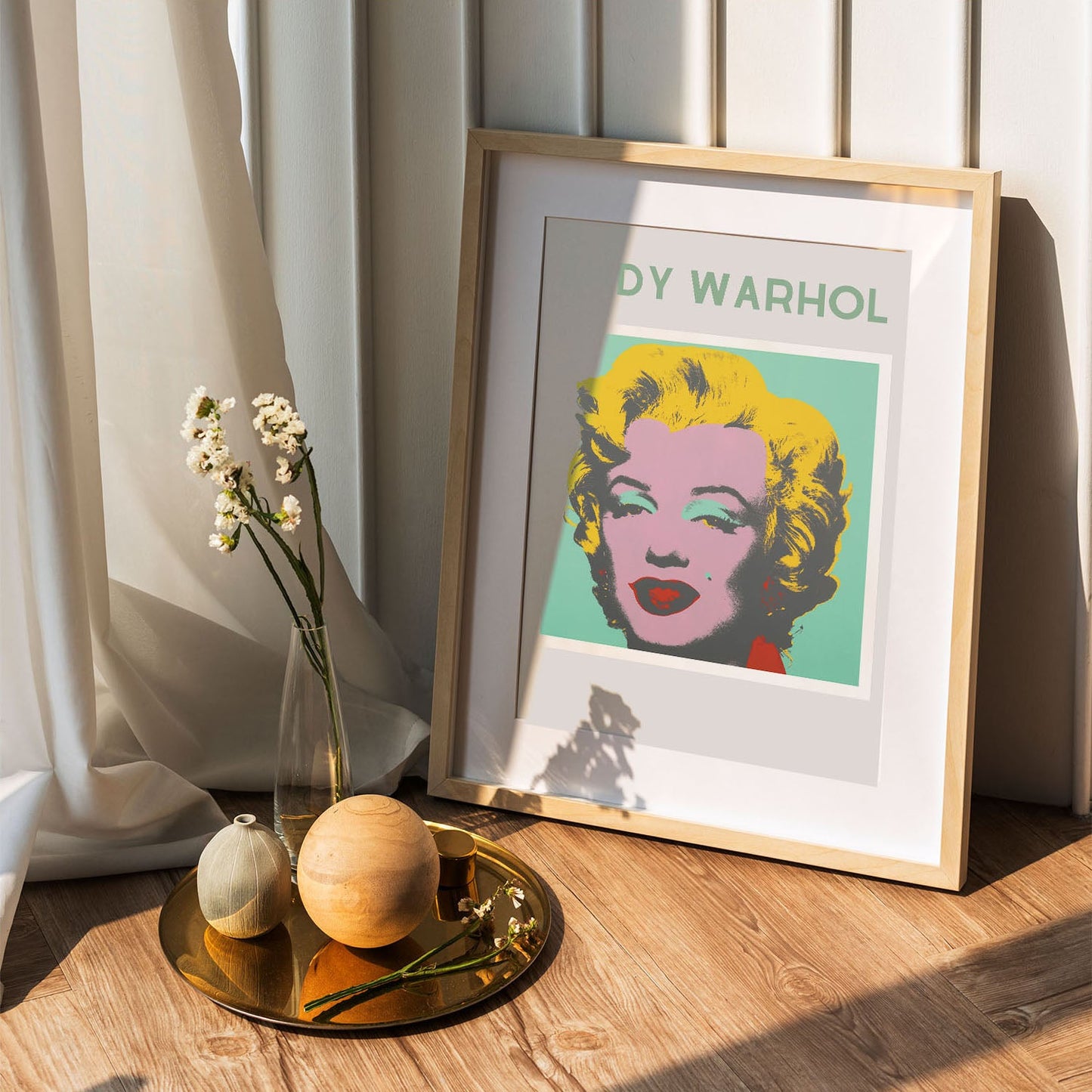 Wes Co Gallery Poster Andy Warhol Marilyn 5 x 7" Home Goods - Preppy Border or edge to edge Art Print