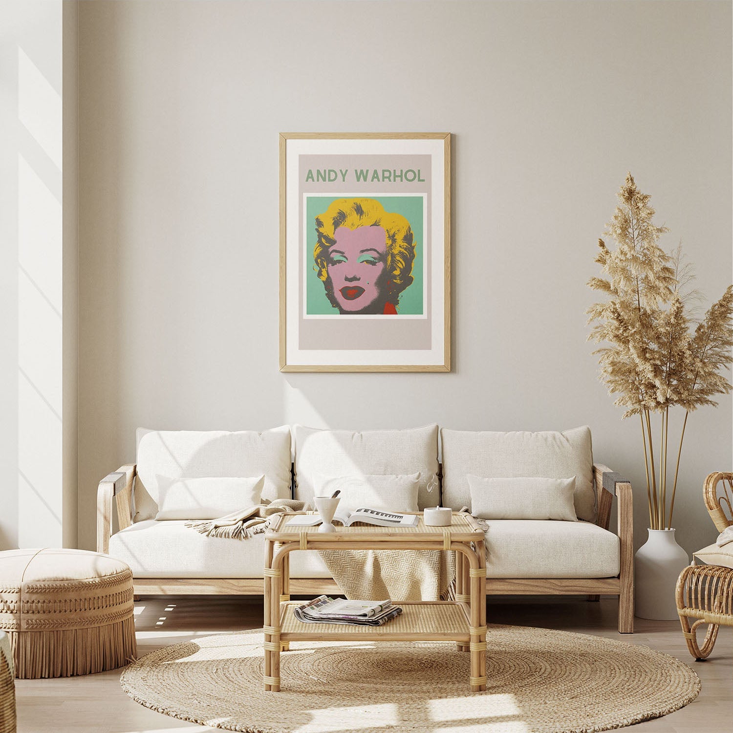 Wes Co Gallery Poster Andy Warhol Marilyn 5 x 7" Home Goods - Preppy Border or edge to edge Art Print