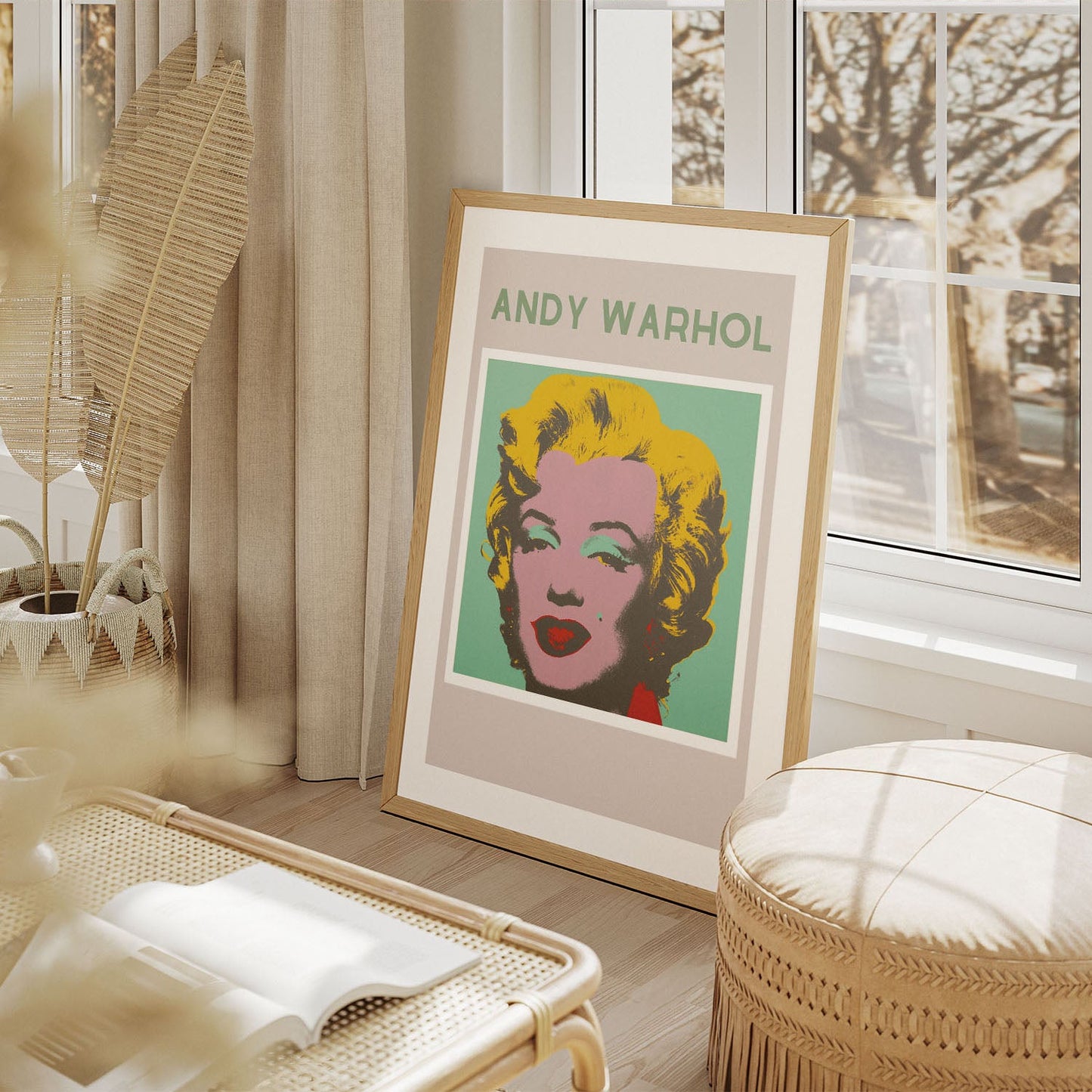 Wes Co Gallery Poster Andy Warhol Marilyn 8 x 10" Home Goods - Preppy Border or edge to edge Art Print