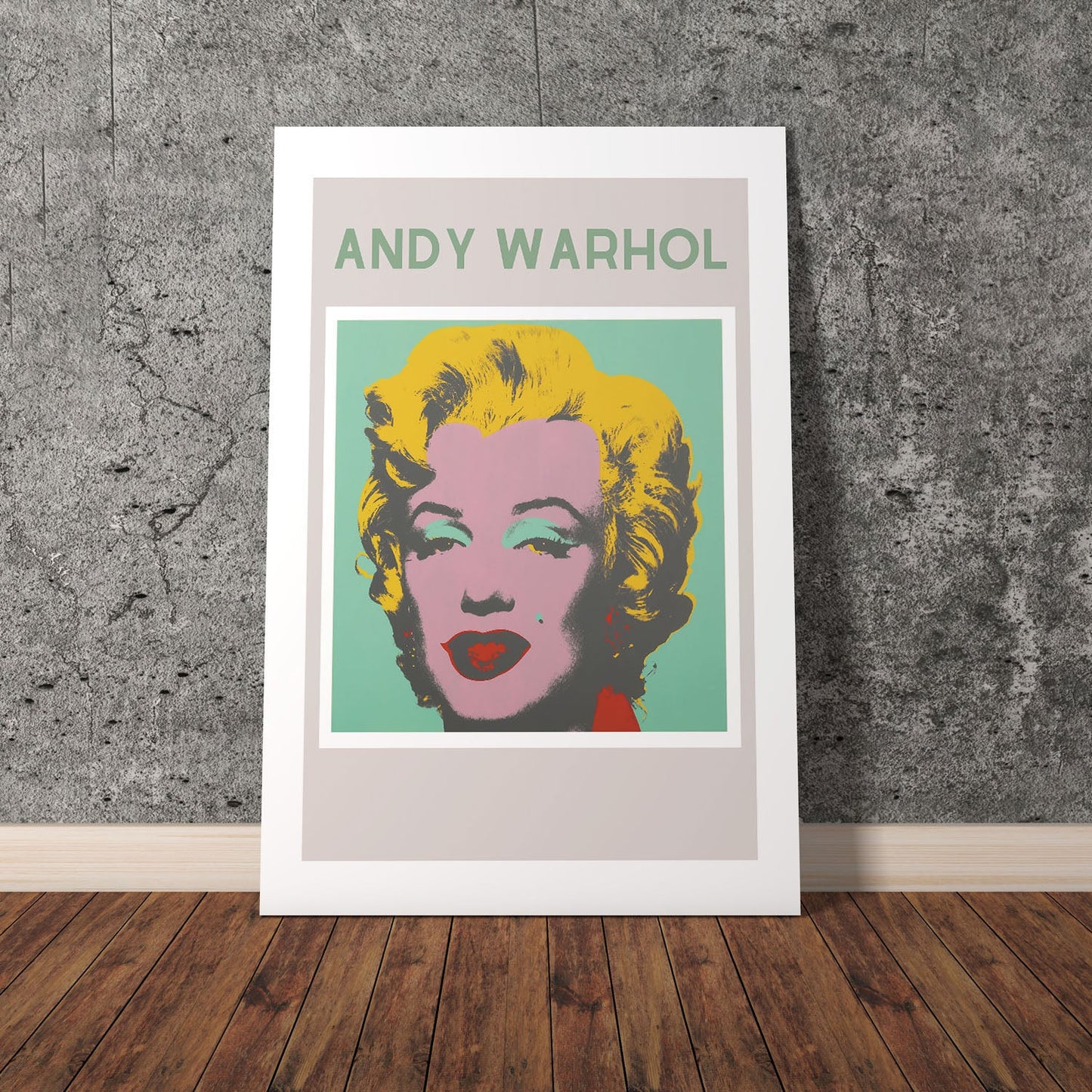 Wes Co Gallery Poster Andy Warhol Marilyn 8 x 10" Home Goods - Preppy Border or edge to edge Art Print