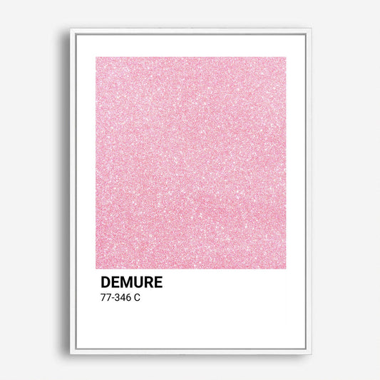 Wes Co Gallery Poster Demure Pink Glitter 5 x 7" Home Goods - Preppy Border or edge to edge Art Print