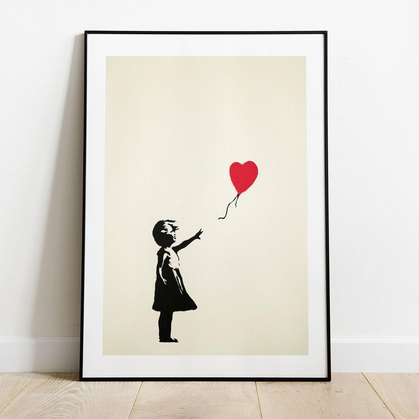 Wes Co Gallery Poster Heart Shaped Balloon 5 x 7" Home Goods - Preppy Border or edge to edge Art Print