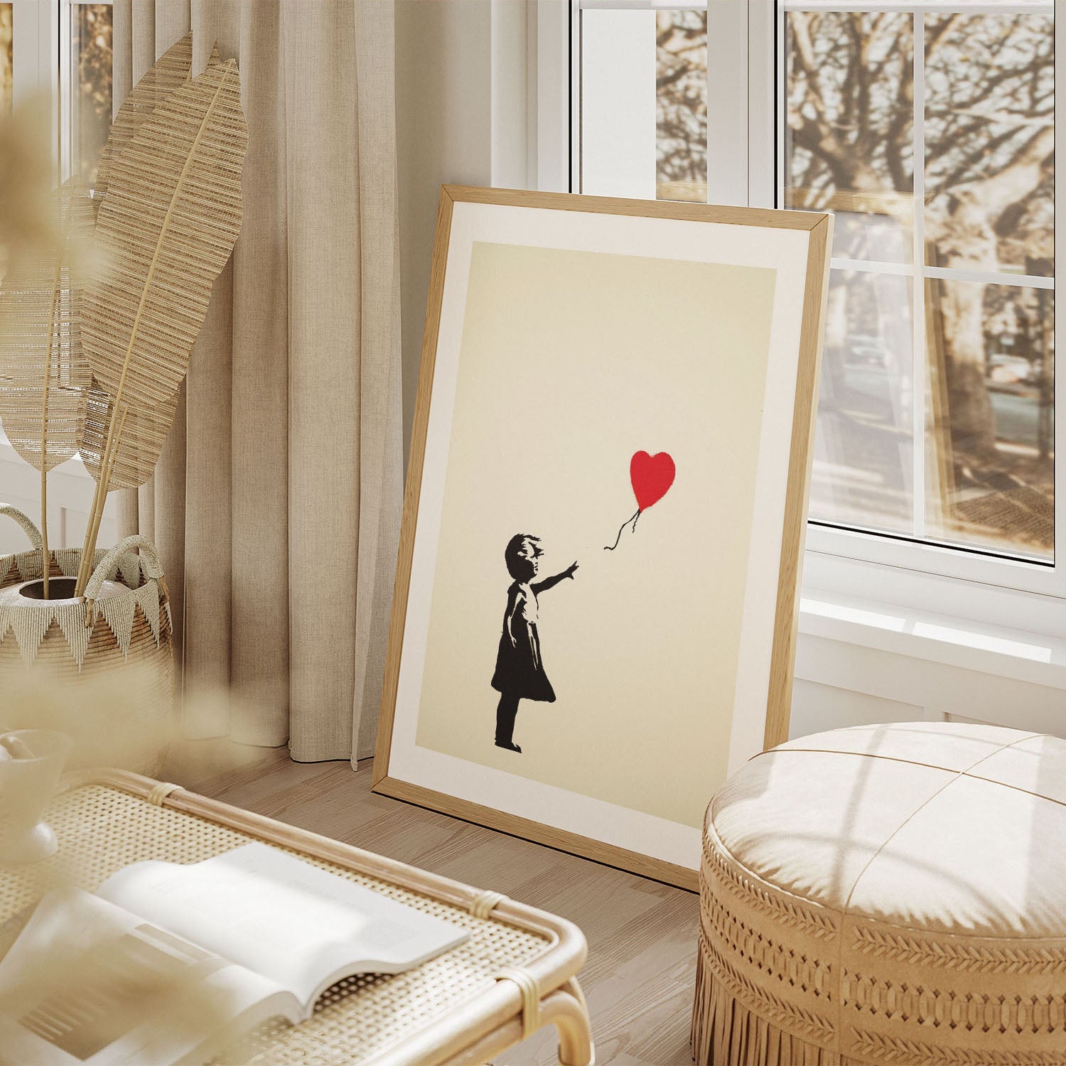 Wes Co Gallery Poster Heart Shaped Balloon 8 x 10" Home Goods - Preppy Border or edge to edge Art Print