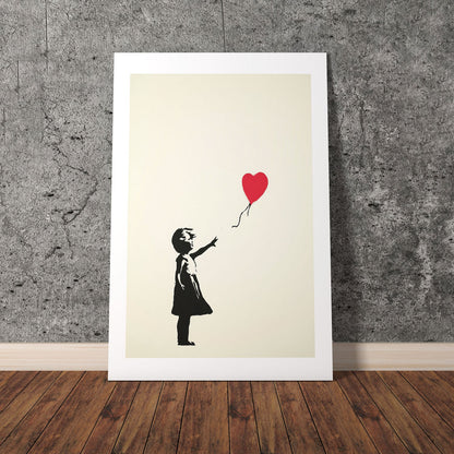 Wes Co Gallery Poster Heart Shaped Balloon 8 x 10" Home Goods - Preppy Border or edge to edge Art Print