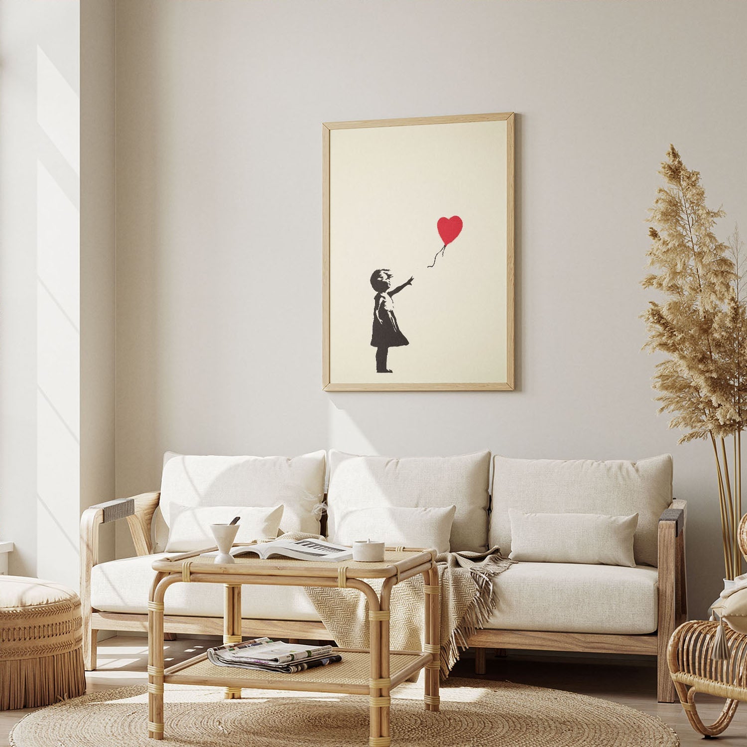 Wes Co Gallery Poster Heart Shaped Balloon 8 x 10" Home Goods - Preppy Border or edge to edge Art Print