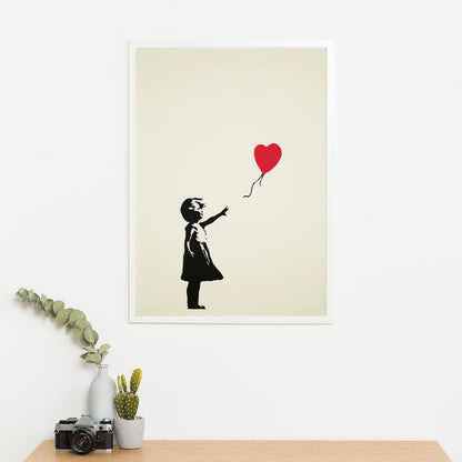 Wes Co Gallery Poster Heart Shaped Balloon 11 x 17" Home Goods - Preppy Border or edge to edge Art Print