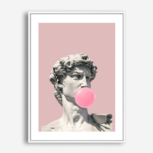 Wes Co Gallery Poster Michelangelo David Bubblegum 5 x 7" Home Goods - Preppy Border or edge to edge Art Print