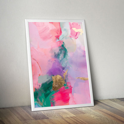 Wes Co Gallery Poster Vibrant Pastel Expressionism 11 x 17" Home Goods - Preppy Border or edge to edge Art Print