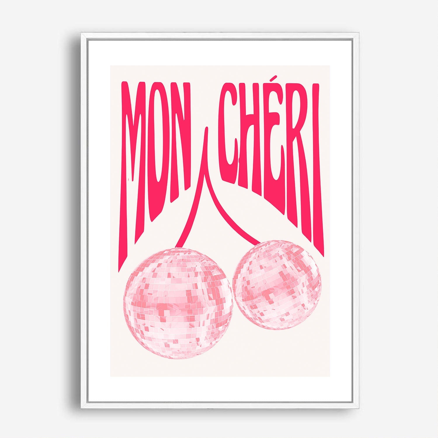 Wes Co Gallery Poster Pink Disco Mon Cheri 5 x 7" Home Goods - Preppy Border or edge to edge Art Print