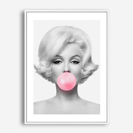 Wes Co Gallery Poster Marilyn Monroe Bubblegum 5 x 7" Home Goods - Preppy Border or edge to edge Art Print