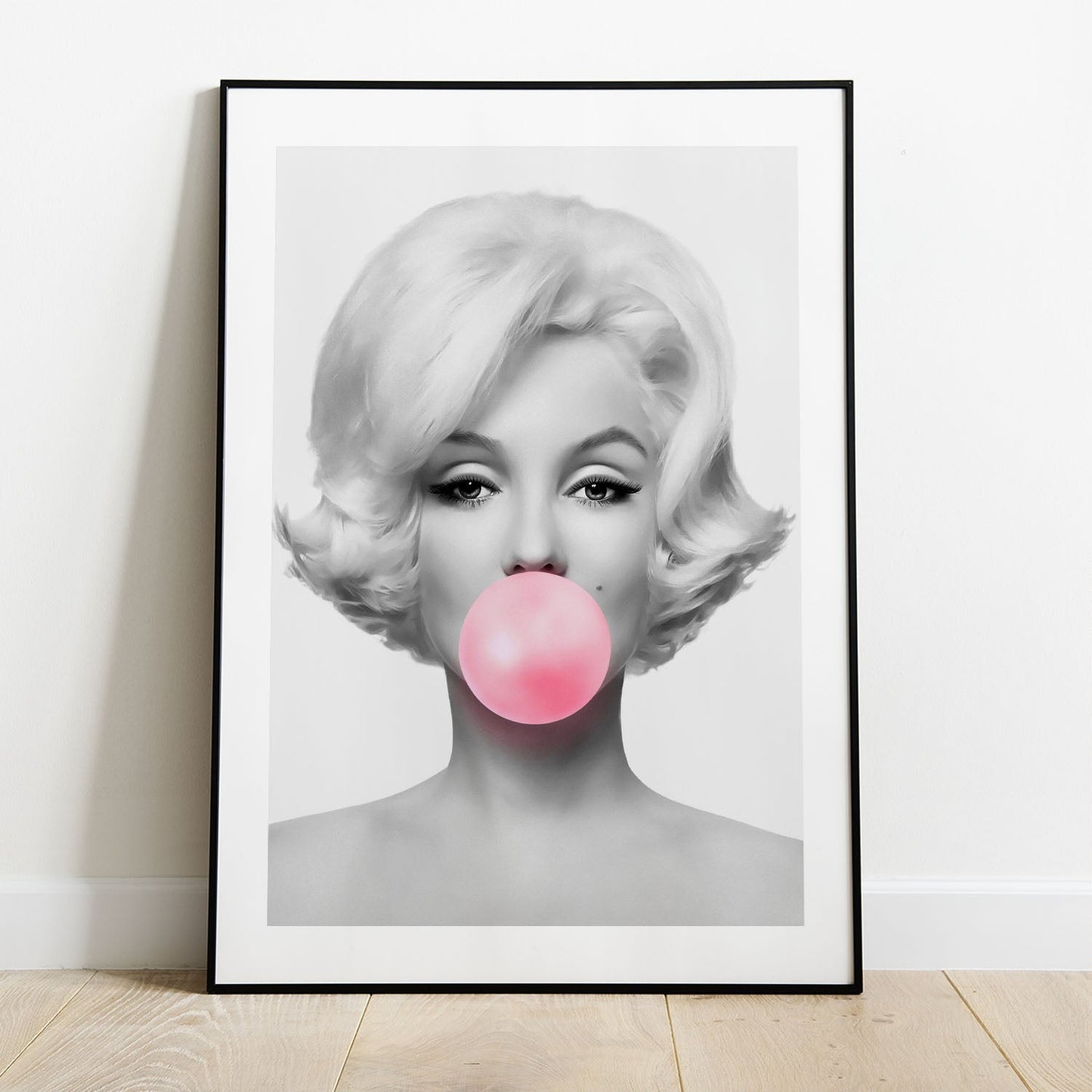 Wes Co Gallery Poster Marilyn Monroe Bubblegum 5 x 7" Home Goods - Preppy Border or edge to edge Art Print