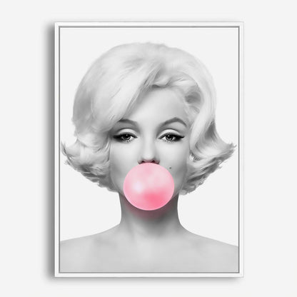 Wes Co Gallery Poster Marilyn Monroe Bubblegum 8 x 10" Home Goods - Preppy Border or edge to edge Art Print