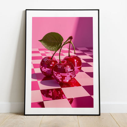 Wes Co Gallery Poster Disco Cherry Pop 5 x 7" Home Goods - Preppy Border or edge to edge Art Print