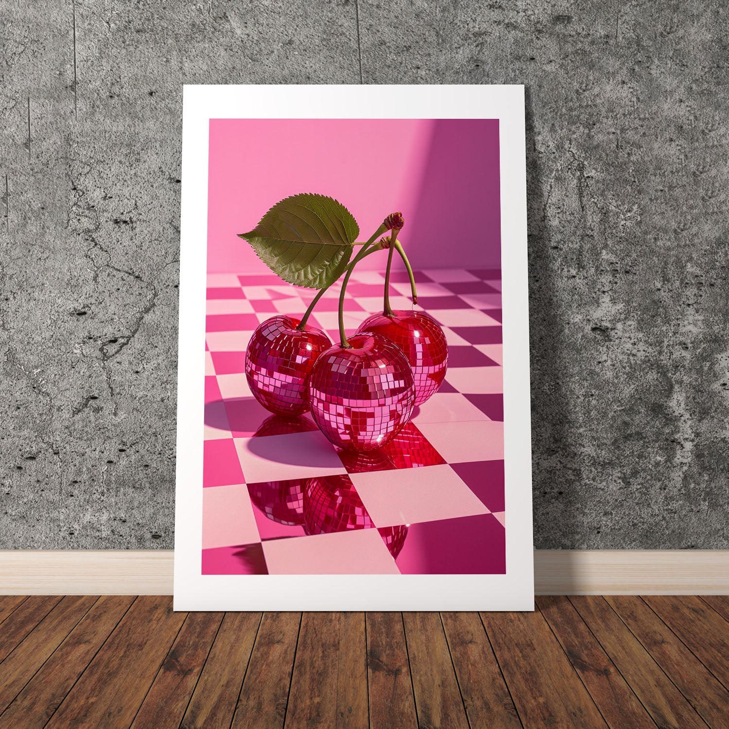 Wes Co Gallery Poster Disco Cherry Pop 8 x 10" Home Goods - Preppy Border or edge to edge Art Print