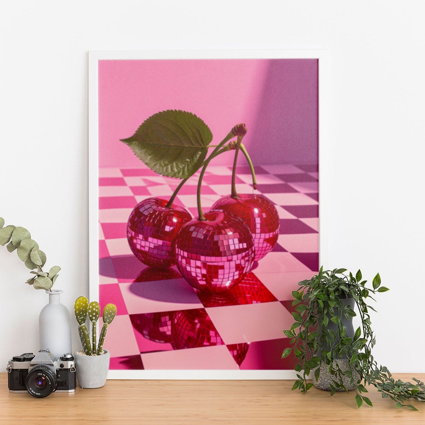 Wes Co Gallery Poster Disco Cherry Pop 11 x 17" Home Goods - Preppy Border or edge to edge Art Print