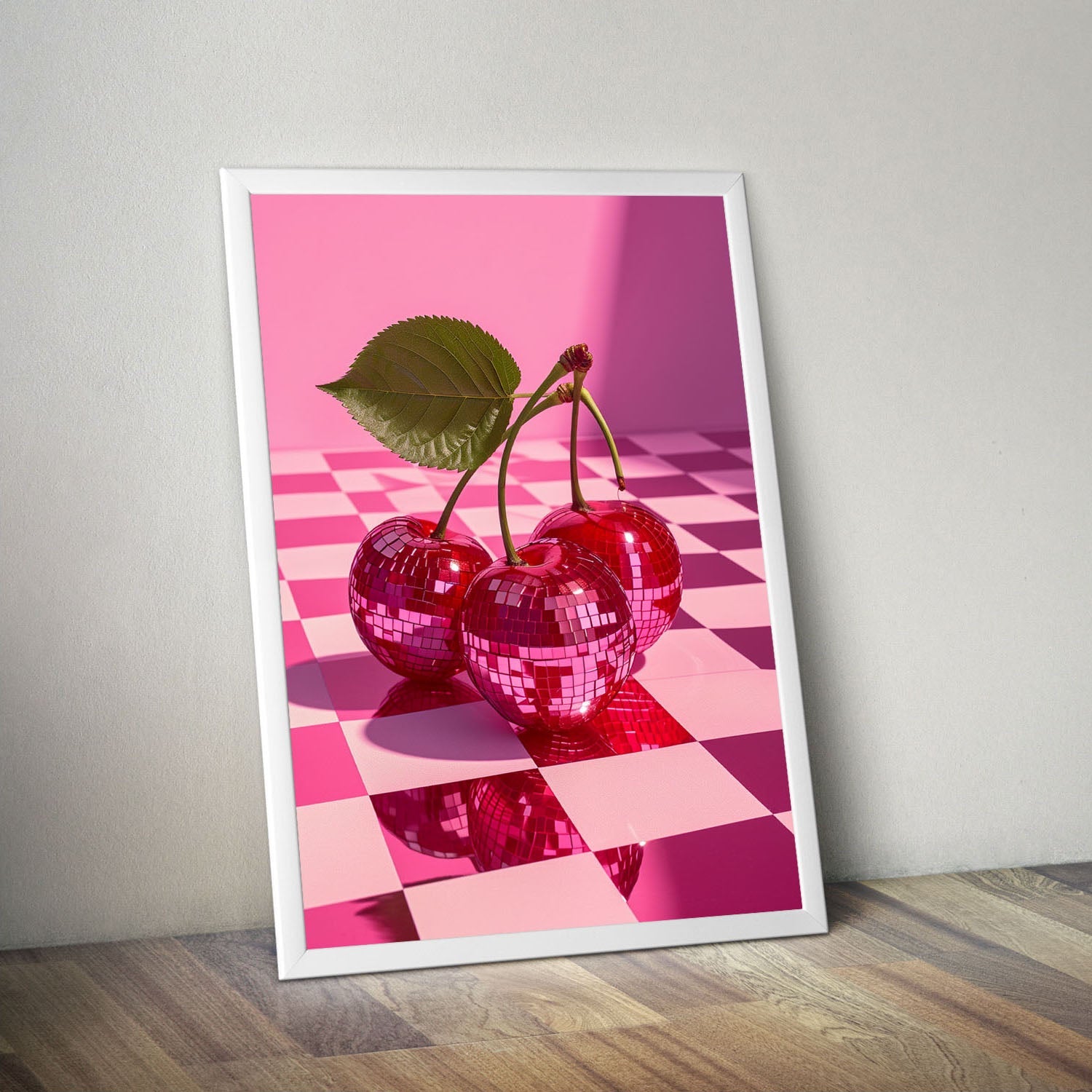 Wes Co Gallery Poster Disco Cherry Pop 11 x 17" Home Goods - Preppy Border or edge to edge Art Print