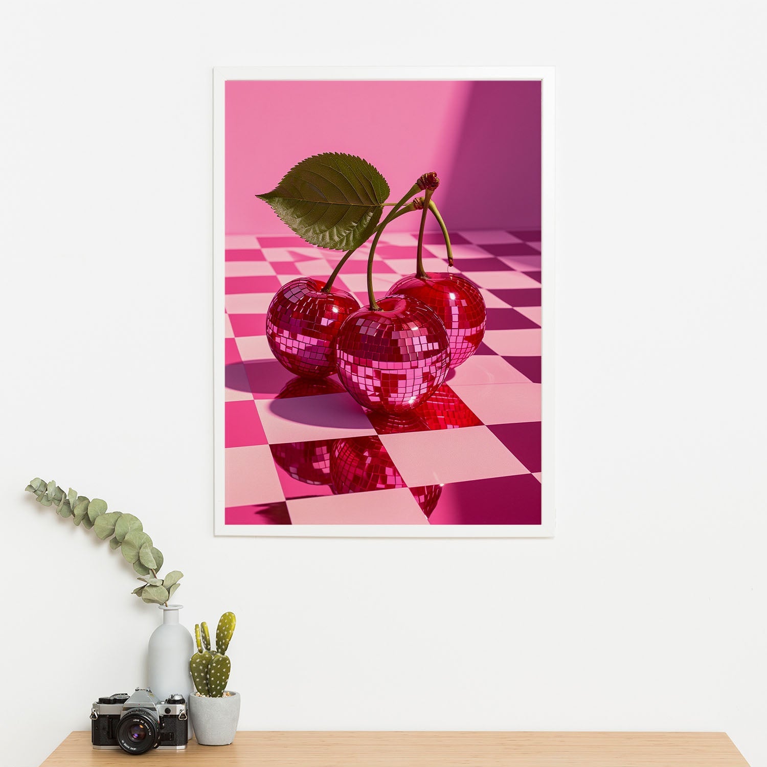 Wes Co Gallery Poster Disco Cherry Pop 11 x 17" Home Goods - Preppy Border or edge to edge Art Print