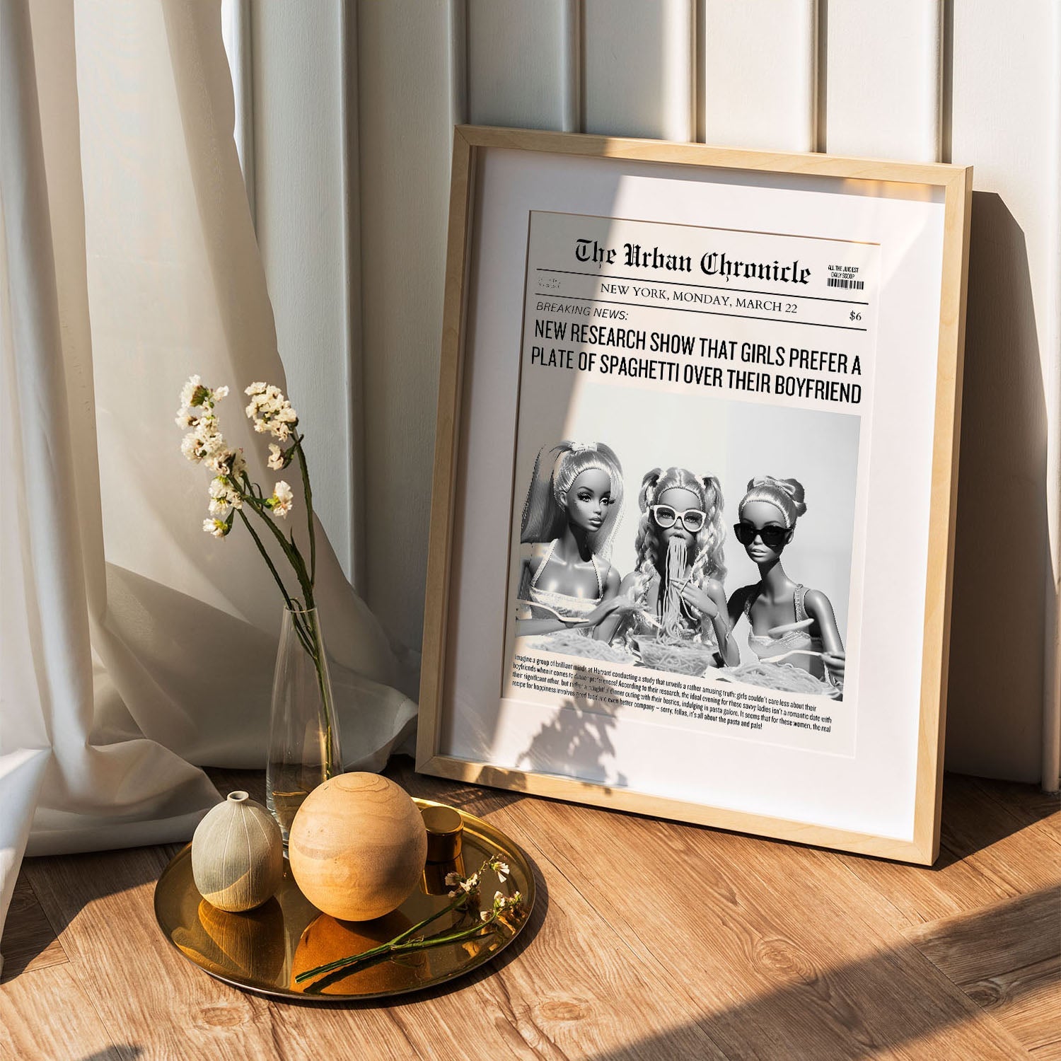 Wes Co Gallery Poster Glamour Girls Headline 5 x 7" Home Goods - Preppy Border or edge to edge Art Print