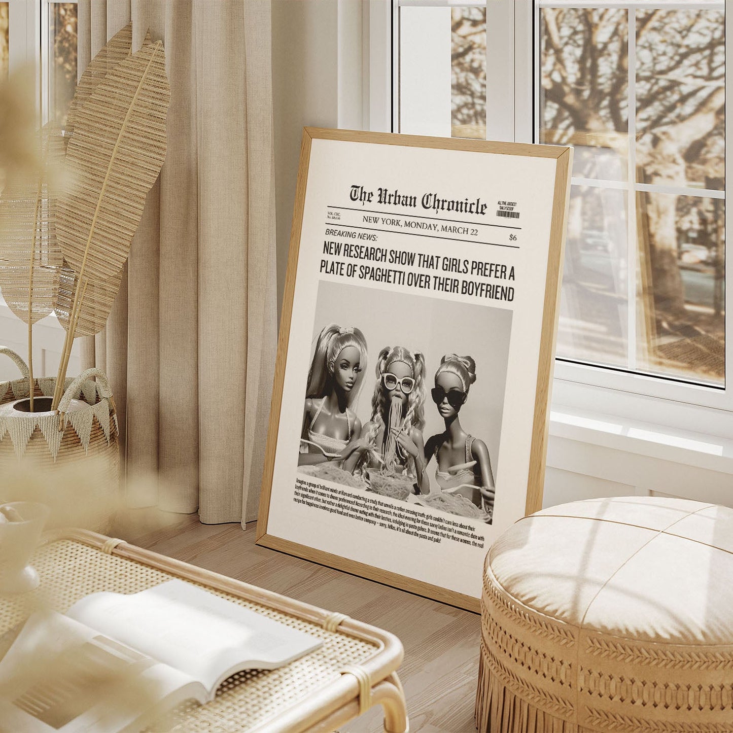 Wes Co Gallery Poster Glamour Girls Headline 8 x 10" Home Goods - Preppy Border or edge to edge Art Print