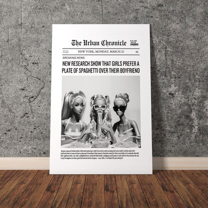 Wes Co Gallery Poster Glamour Girls Headline 8 x 10" Home Goods - Preppy Border or edge to edge Art Print