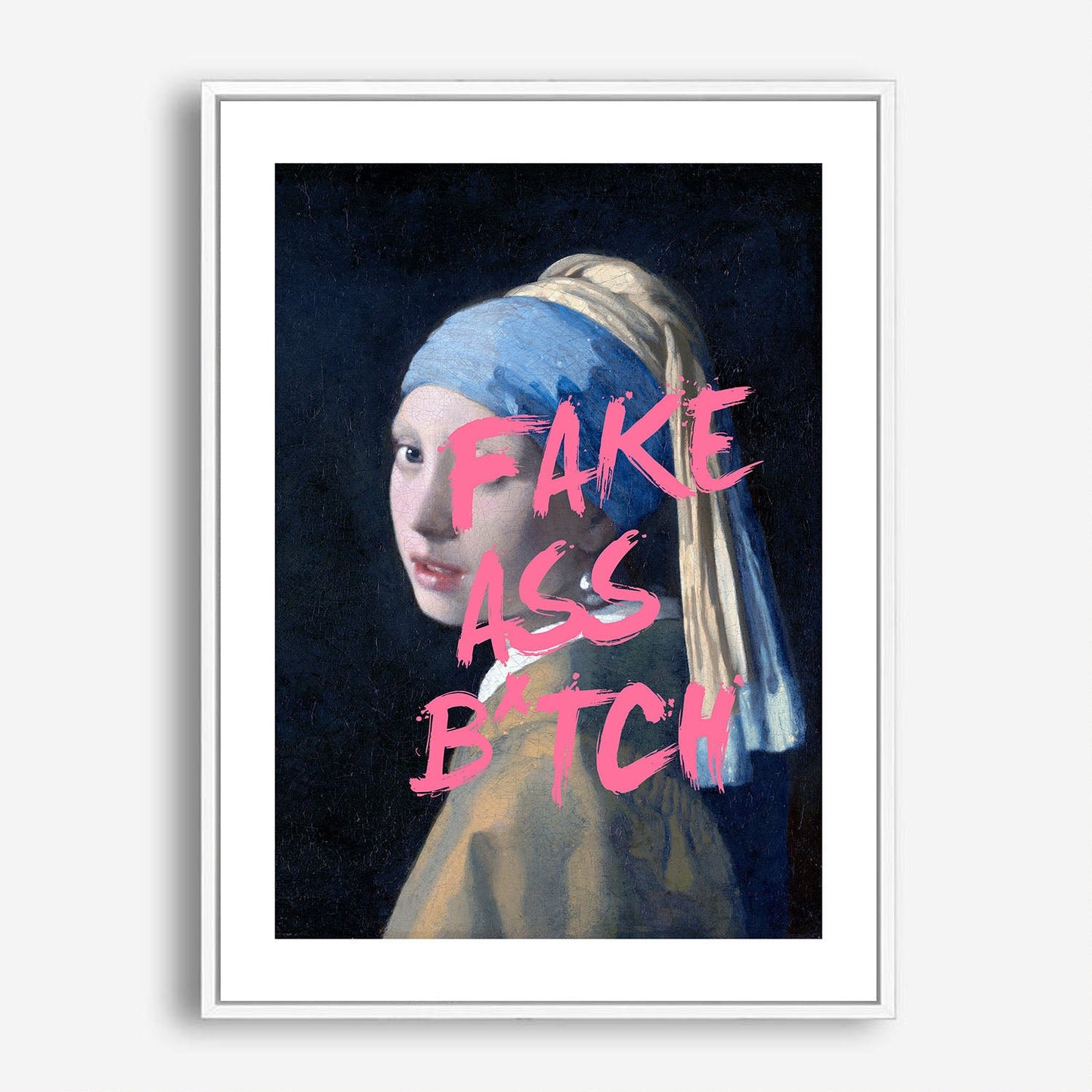 Wes Co Gallery Poster Modern Vermeer Girl 5 x 7" Home Goods - Preppy Border or edge to edge Art Print