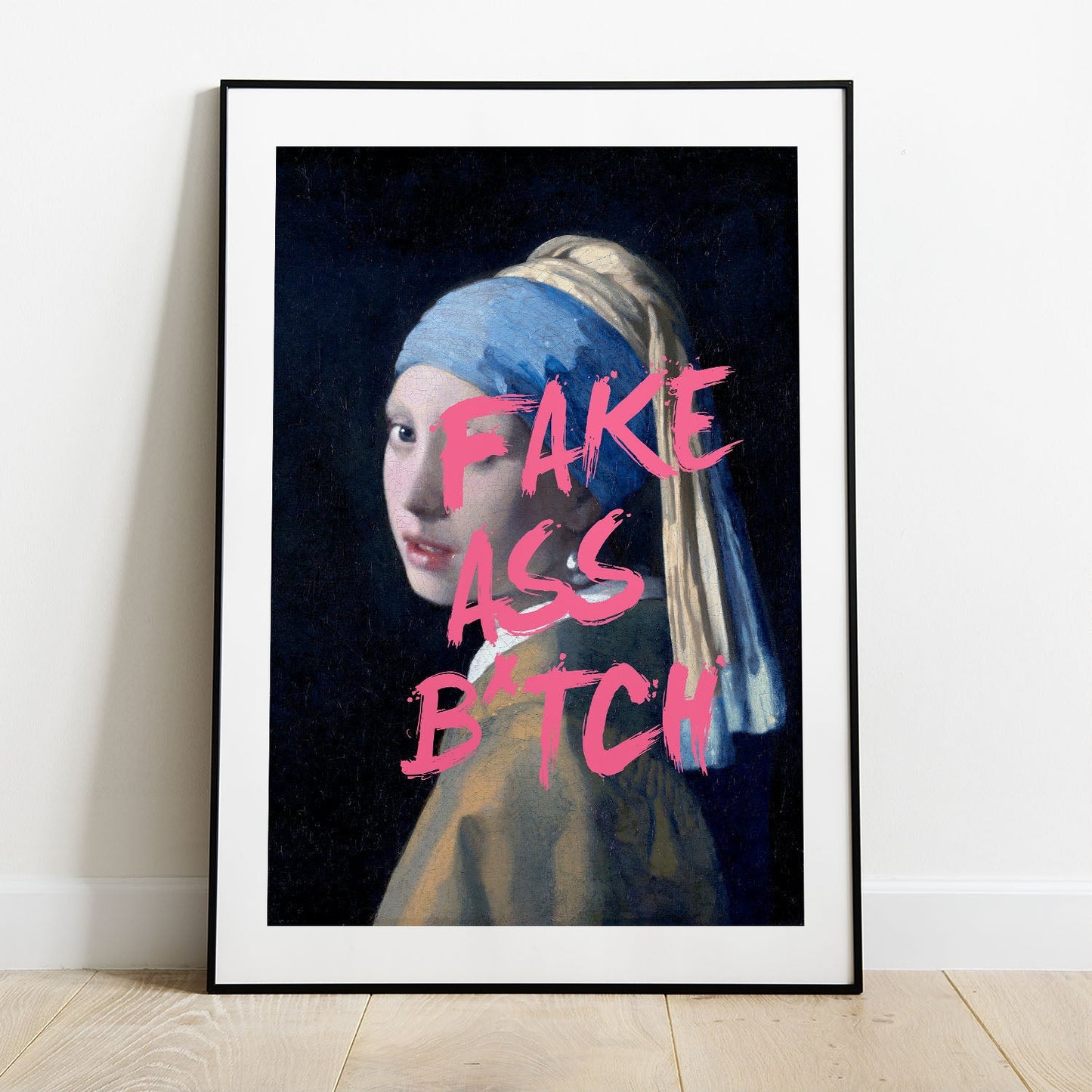 Wes Co Gallery Poster Modern Vermeer Girl 5 x 7" Home Goods - Preppy Border or edge to edge Art Print