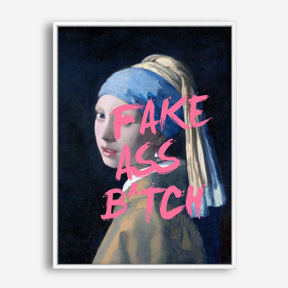 Wes Co Gallery Poster Modern Vermeer Girl 8 x 10" Home Goods - Preppy Border or edge to edge Art Print