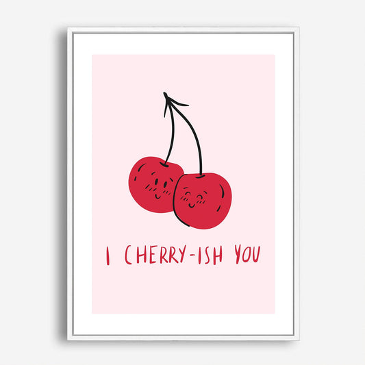 Wes Co Gallery Poster Cute Cherry Love 5 x 7" Home Goods - Preppy Border or edge to edge Art Print