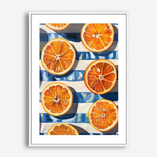 Wes Co Gallery Poster Orange Slice Delight 5 x 7" Home Goods - Summer Border or edge to edge Art Print