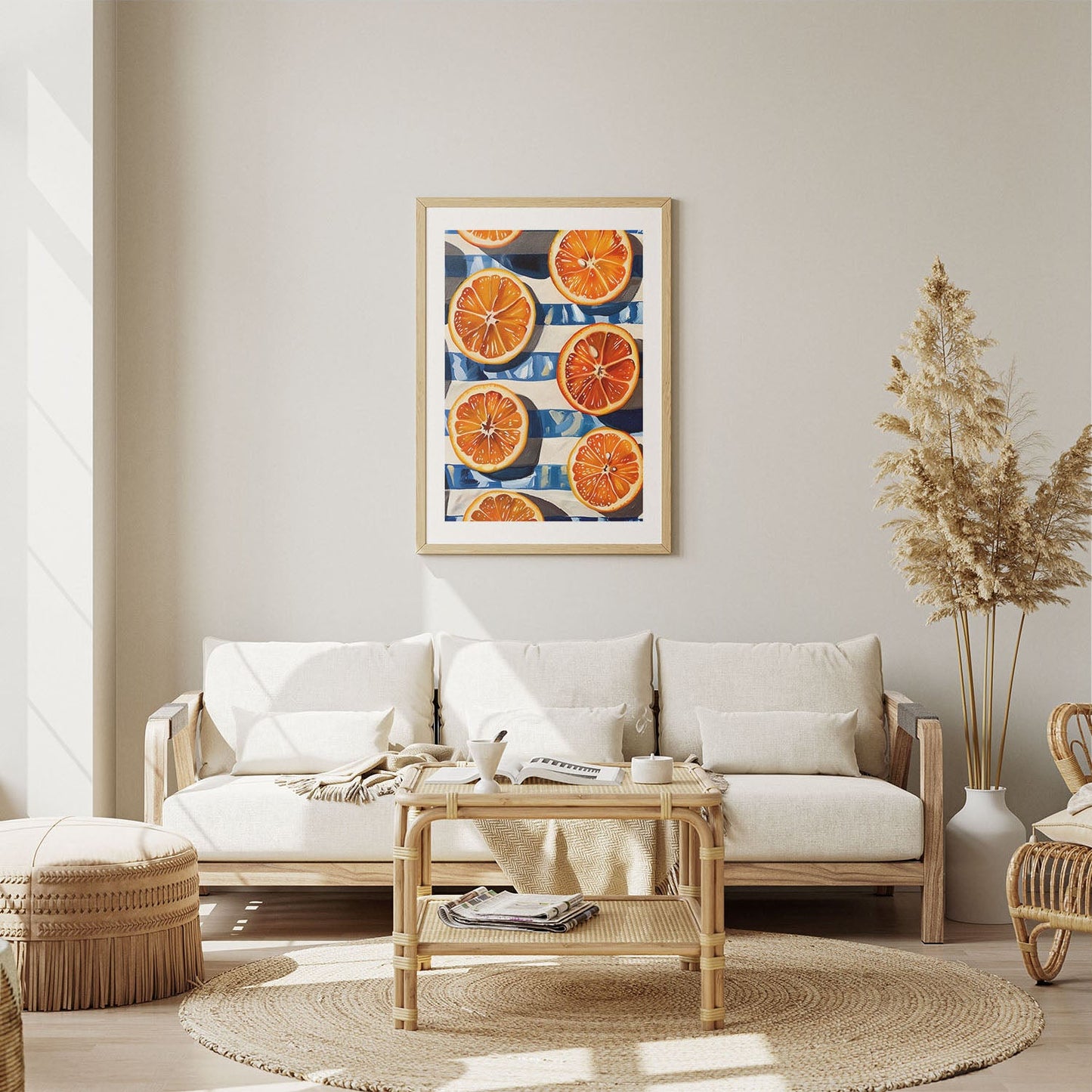 Wes Co Gallery Poster Orange Slice Delight 5 x 7" Home Goods - Summer Border or edge to edge Art Print