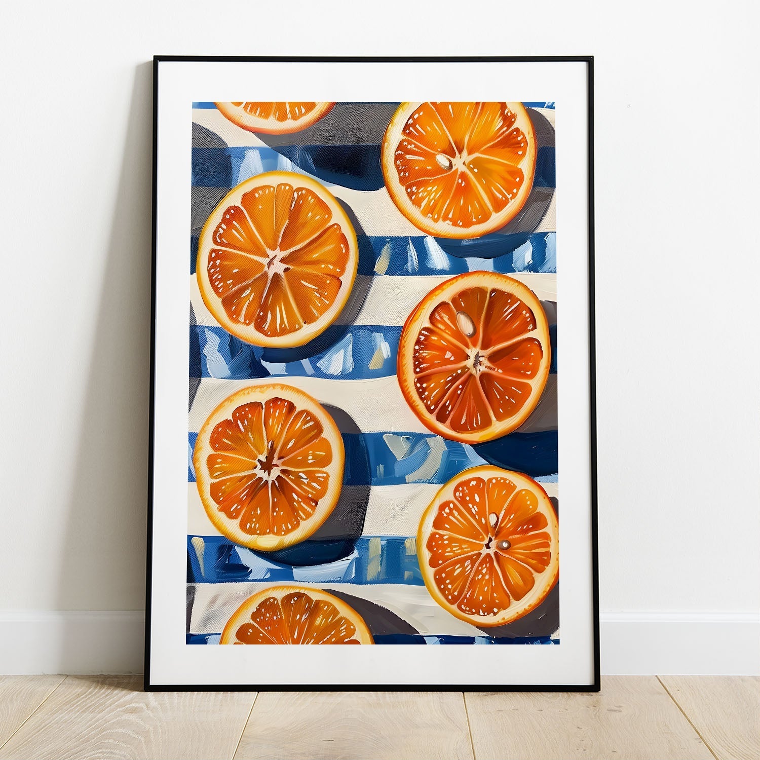 Wes Co Gallery Poster Orange Slice Delight 5 x 7" Home Goods - Summer Border or edge to edge Art Print