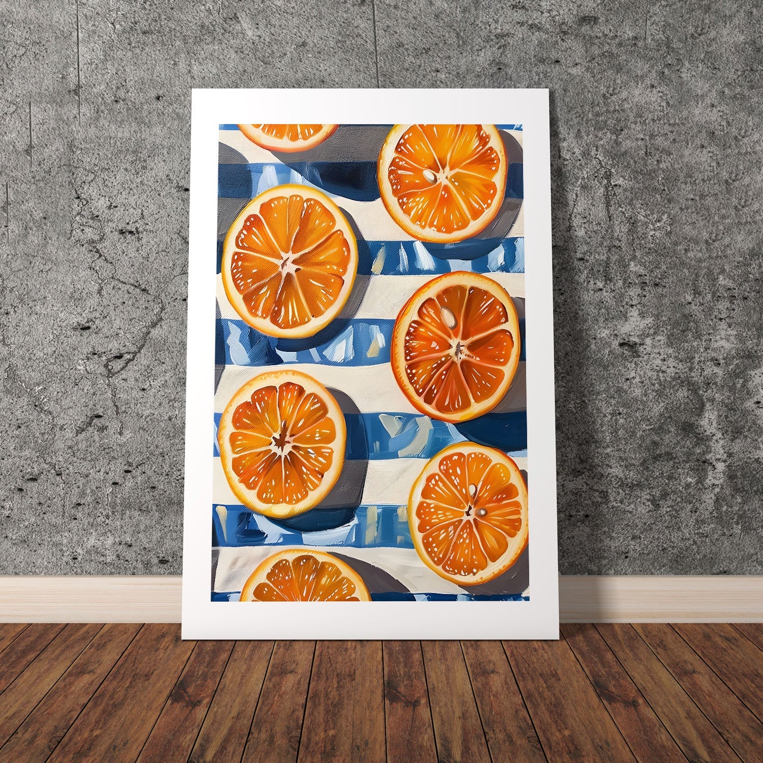 Wes Co Gallery Poster Orange Slice Delight 8 x 10" Home Goods - Summer Border or edge to edge Art Print