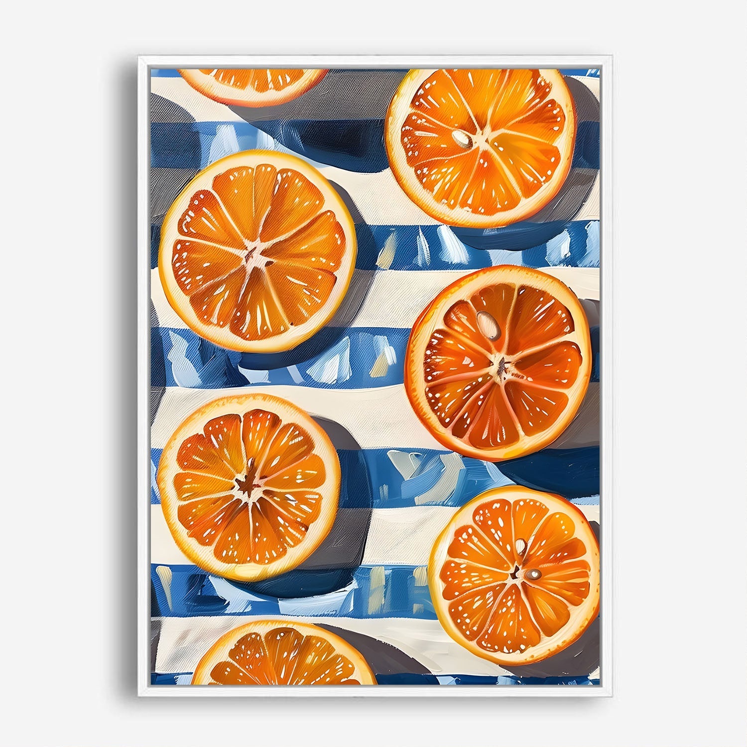 Wes Co Gallery Poster Orange Slice Delight 8 x 10" Home Goods - Summer Border or edge to edge Art Print