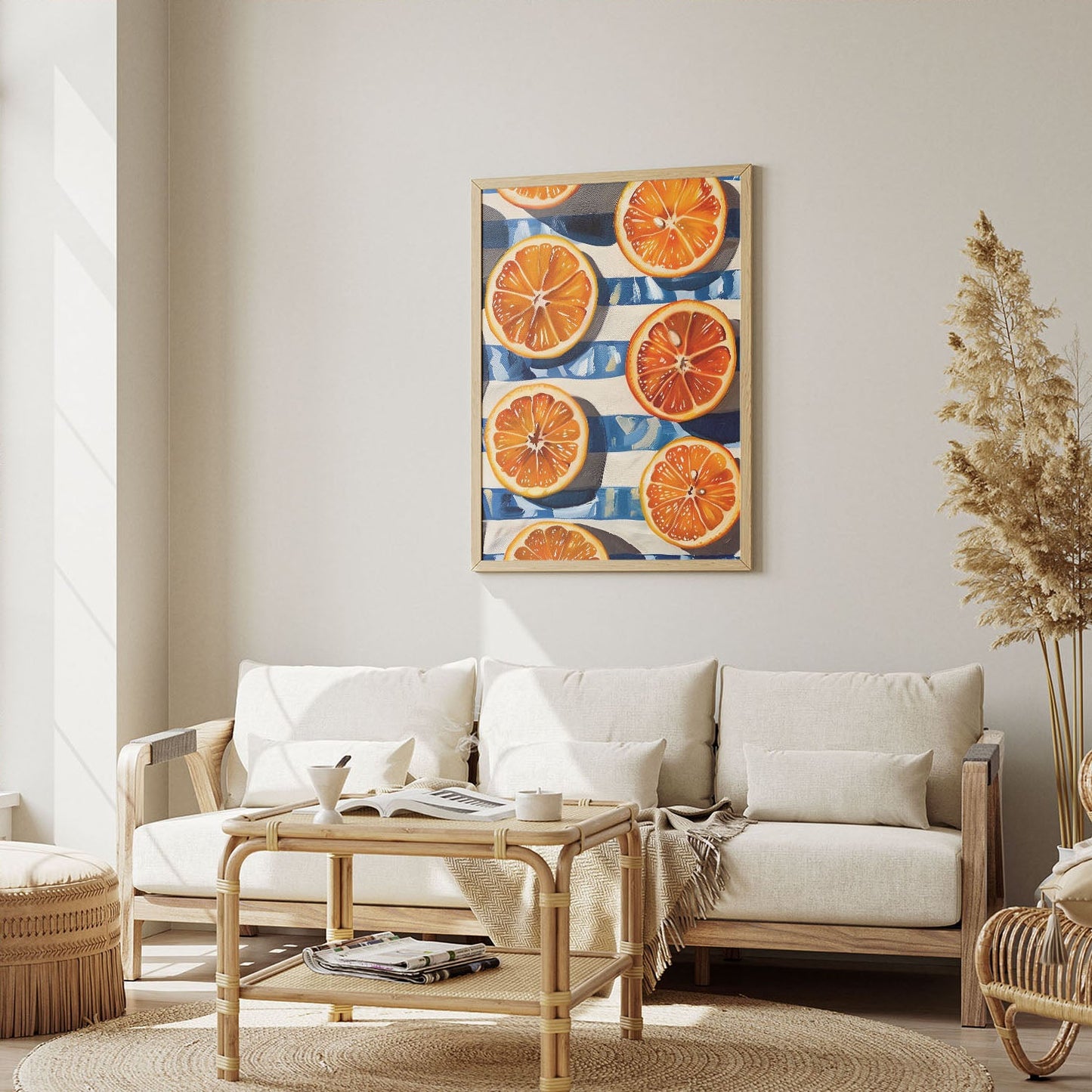 Wes Co Gallery Poster Orange Slice Delight 8 x 10" Home Goods - Summer Border or edge to edge Art Print