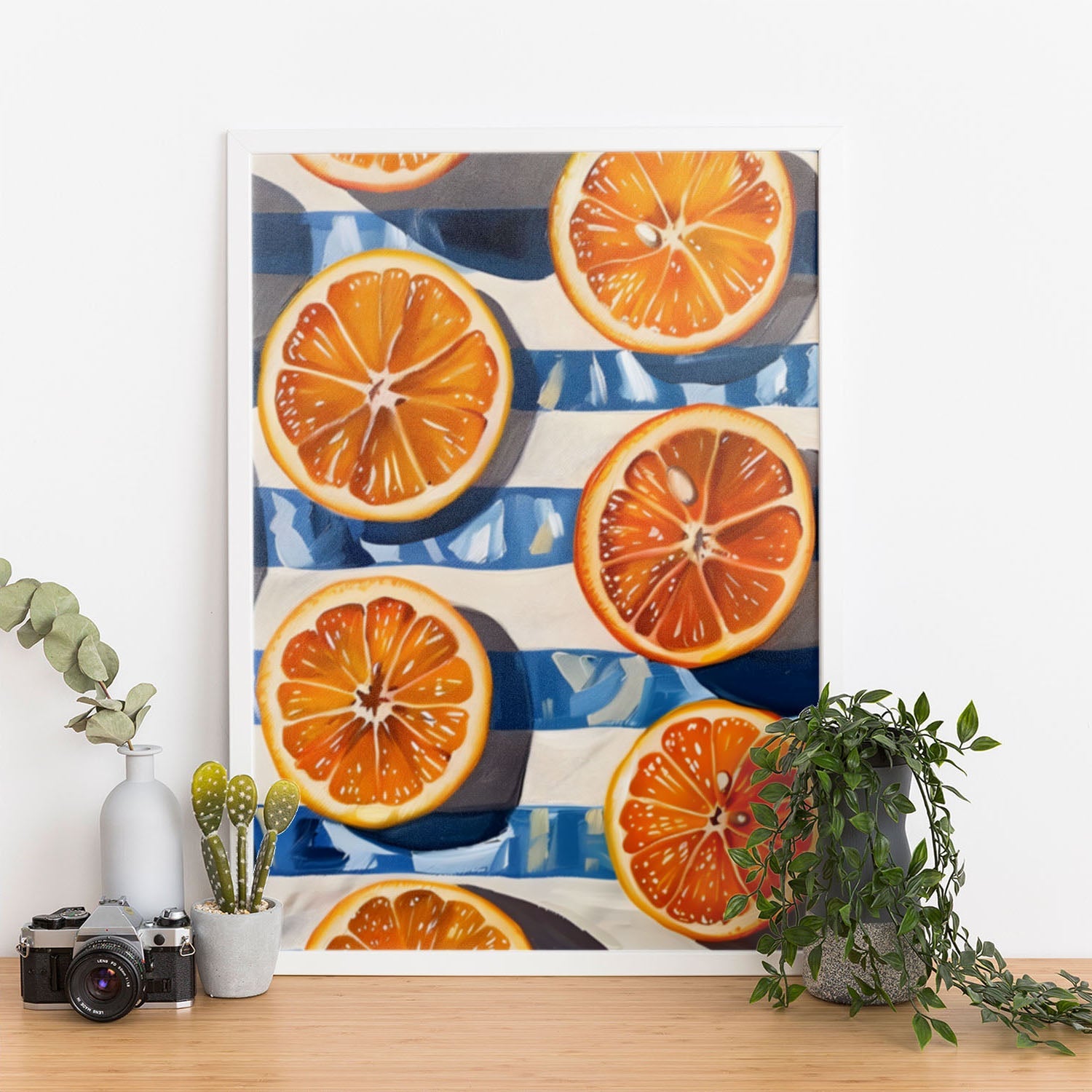 Wes Co Gallery Poster Orange Slice Delight 11 x 17" Home Goods - Summer Border or edge to edge Art Print