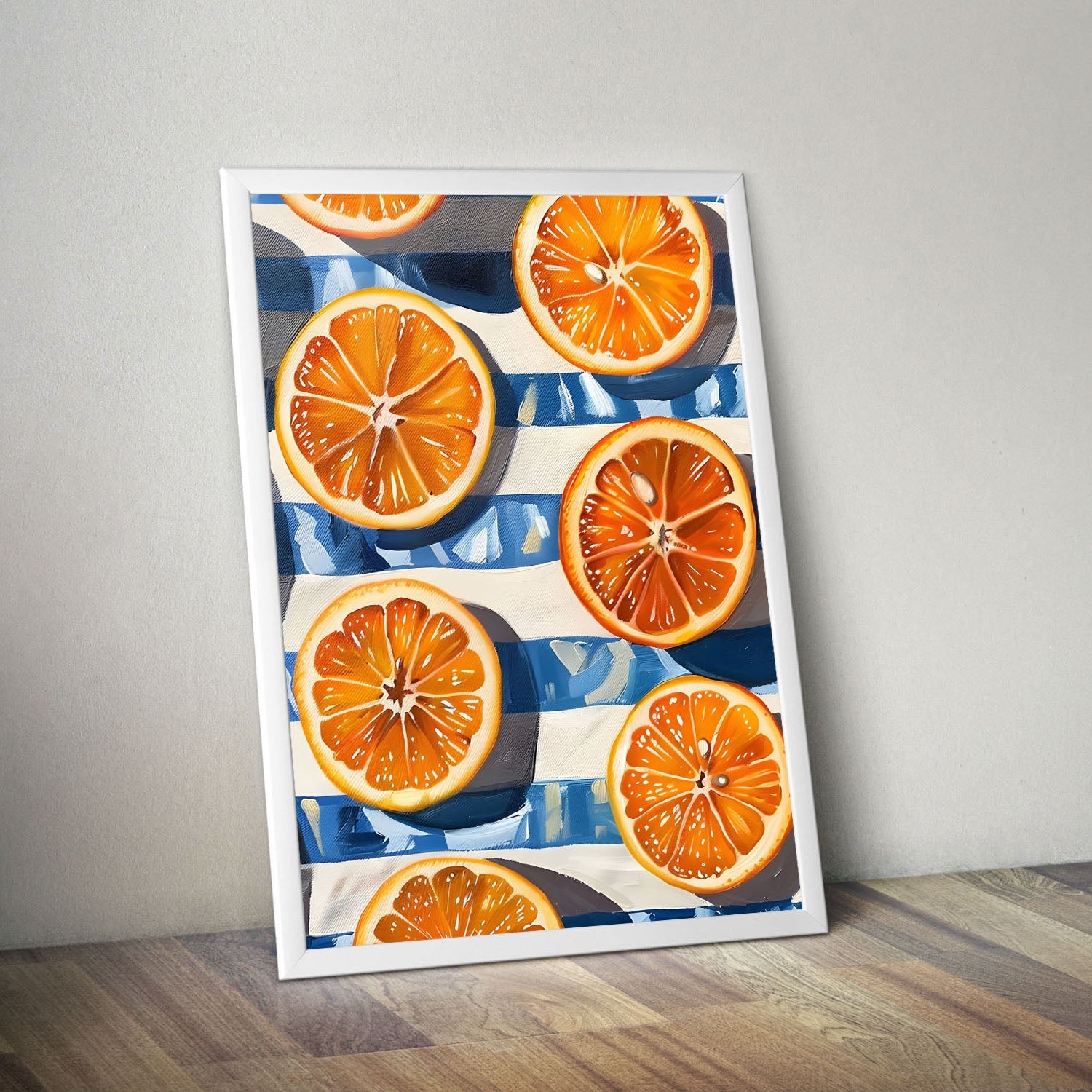 Wes Co Gallery Poster Orange Slice Delight 11 x 17" Home Goods - Summer Border or edge to edge Art Print