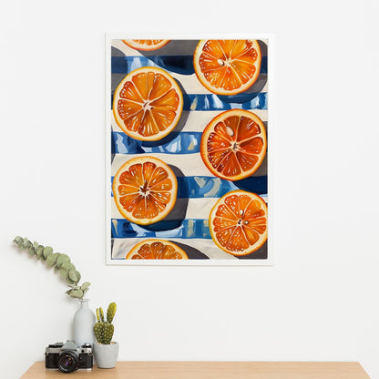 Wes Co Gallery Poster Orange Slice Delight 11 x 17" Home Goods - Summer Border or edge to edge Art Print