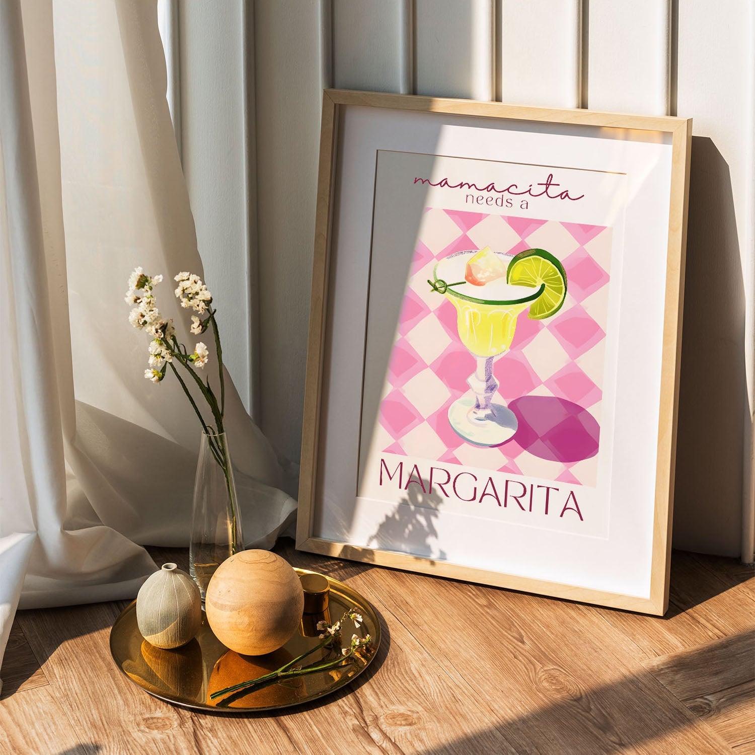 Wes Co Gallery Poster Margarita Moments 5 x 7" Home Goods - Summer Border or edge to edge Art Print