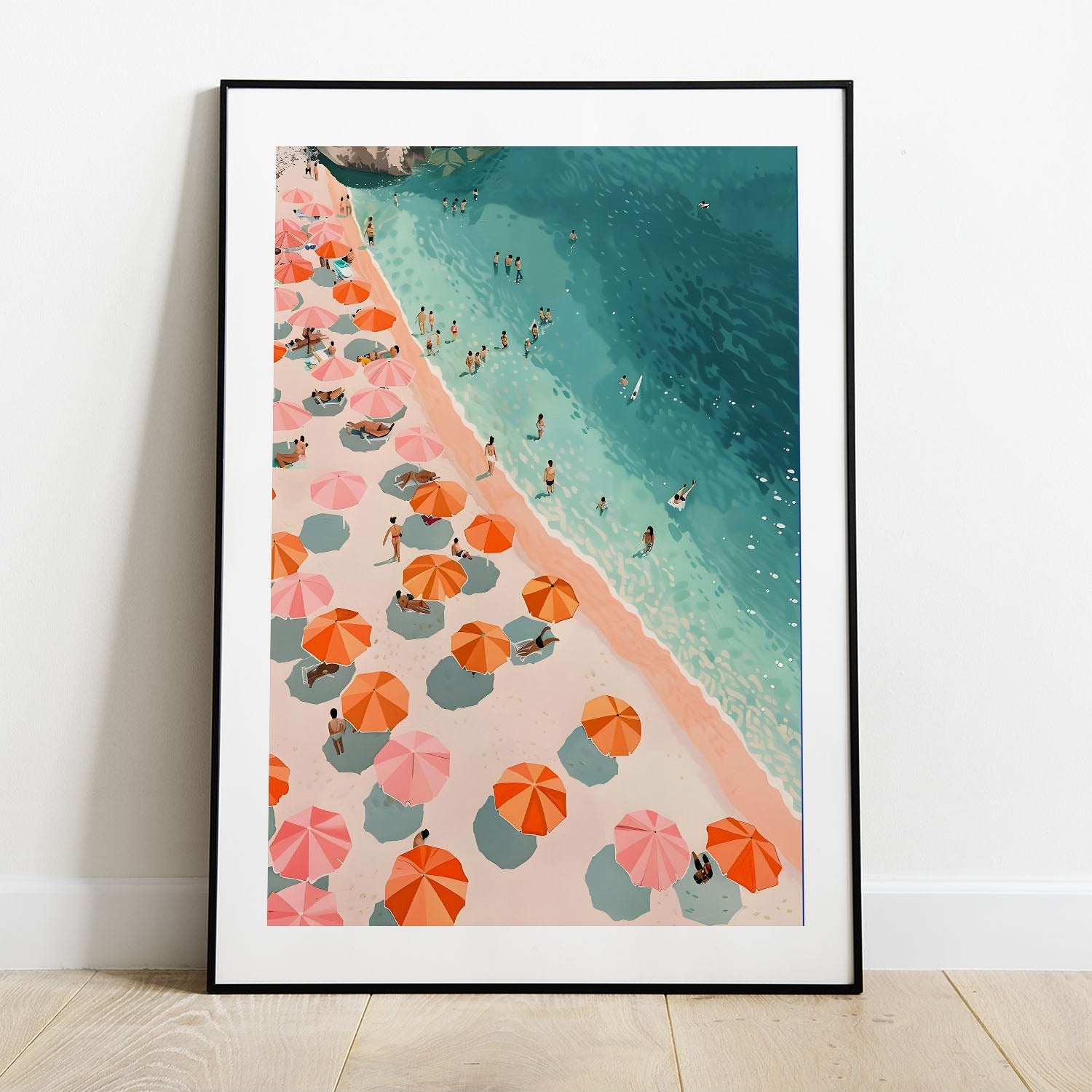 Wes Co Gallery Poster Boho Beach Day Vibes 5 x 7" Home Goods - Summer Border or edge to edge Art Print